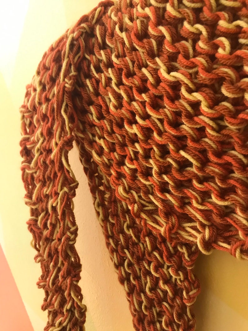 Marled orange scarf