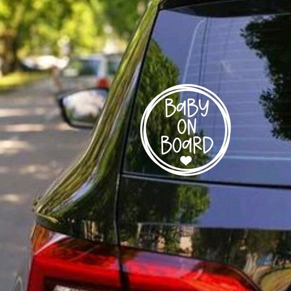 Baby on Board Car Decal | Bumper Sticker | Vinyl Decal | Mom Gifts | Vehicle Accessory | Kids on Board | Baby on Board