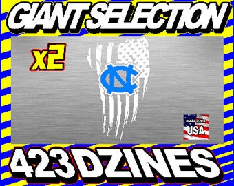 UNC Tarheels Flag  7" Sticker Decal