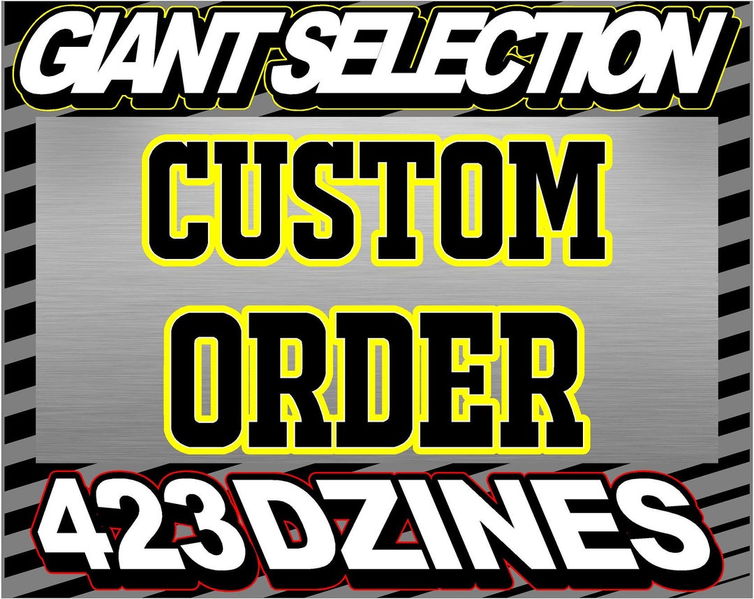 Custom Order Decal Sticker - Any Color - Etsy