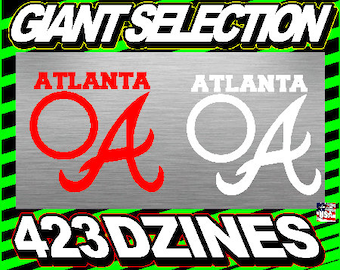 Atlanta Braves 6pc Cornhole Decal Package