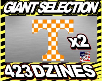 Tennessee Vols Checkered T 5&quot; Sticker