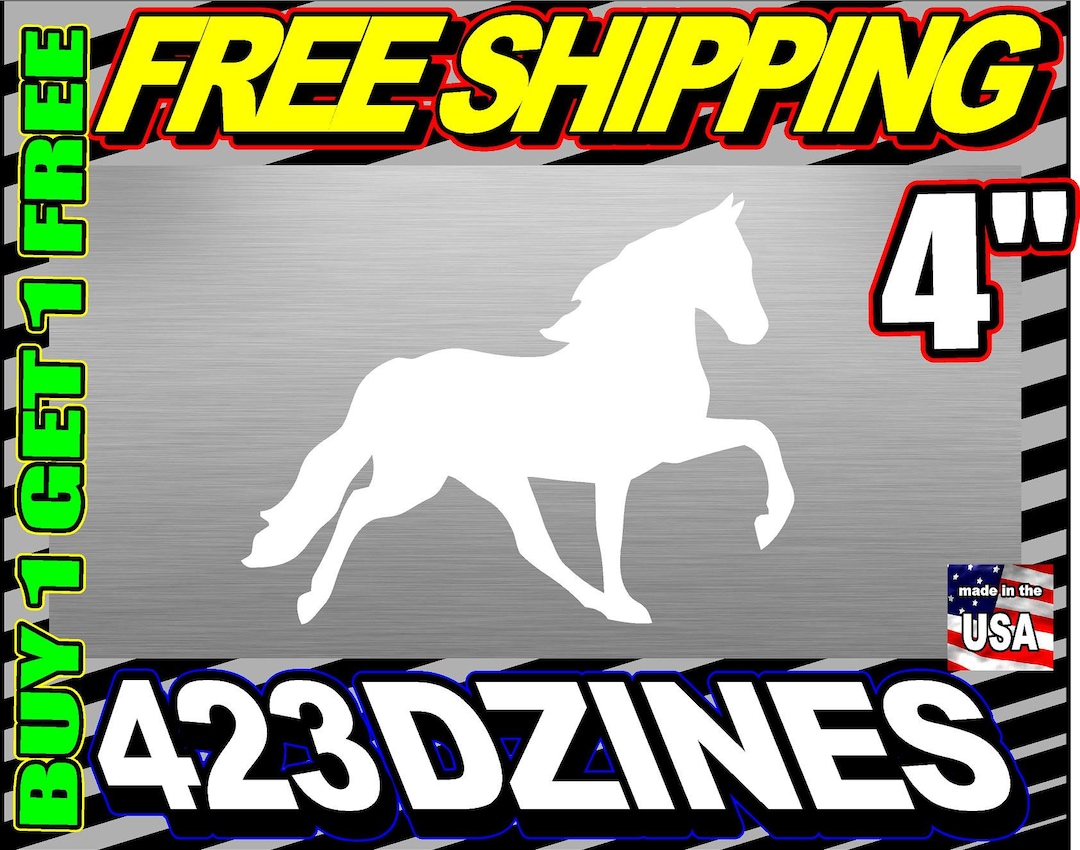 Tennessee Walking Horse Vinyl Car Decal Sticker Buy 1 Get 1 Etsy