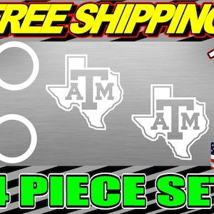 Texas A&m 4pc Cornhole Decal Package
