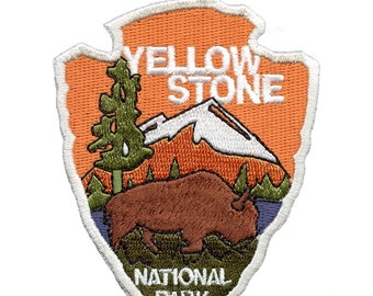 Yellowstone National Park Arrowhead Patch Travel Embroidered Iron On BF7