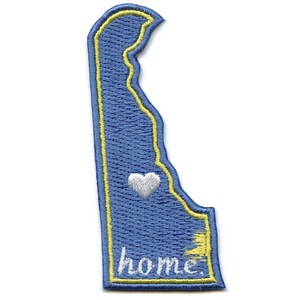 Delaware Home State Embroidered Iron On Patch AG2