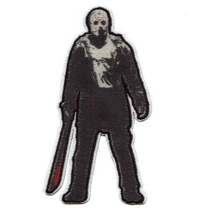 Friday The 13th Jason With Machete Patch Classic Horror Embroidered Iron-On BC1