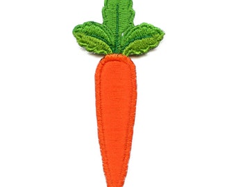 Cute patches for jackets Carrot patch Embroidered patch Vegan patch Carrot iron on patch Vegetable patches