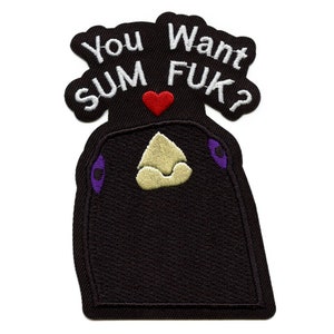 ¿Quieres Sum Fuk? Parche pájaro Lemme Smash bordado para planchar AD8