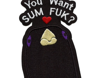 You Want Sum Fuk? Patch Bird Lemme Smash Embroidered Iron On AD8
