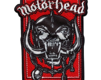 Motorhead Patch Red Snaggletooth Warpig Logo Embroidered Motorhead Patch Red Snaggletooth Warpig Logo Embroidered