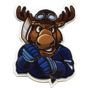 Winnipeg Canada Hockey Moose Mascot Patch Parody Embroidered Iron On Photo AB4