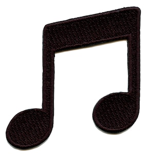 Double Eighth Note Patch Sheet Music Sound Embroidered Iron On BF3