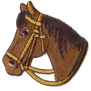 Horse Head Equestrian Patch Embroidered Iron On EA3