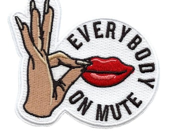 Everybody On Mute Patch R&B Queen Music Embroidered Iron On Pop Culture Singer Fan Jacket Backpack Patch