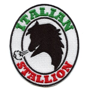Italian Stallion Patch Horse Logo Embroidered Iron On BD1