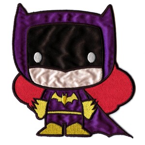Officially Licensed Purple Batgirl Patch DC Comics Emoticon Icon Embroidered Large Iron on EF6