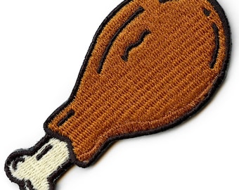 Chicken Wing Fried Food Patch Emoji Embroidered Iron On AE6