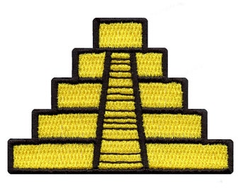 Mexico Travel Patch Ancient Indian Temple Embroidered Iron On BH4