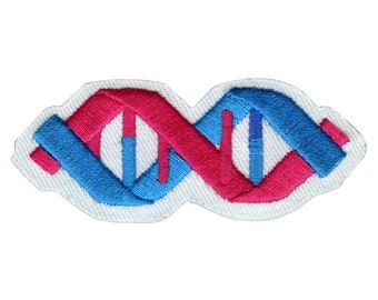 Patch bordado com ícone de fita de DNA para aplicação termocolante AD3