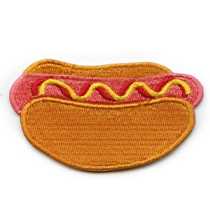 Hot Dog Food Patch Cookout Emoticon Icon Embroidered Iron On AE6