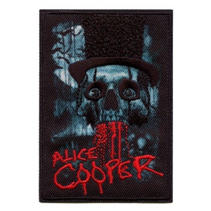 Alice Cooper Bloody Skull Patch Top Hat Embroidered Iron On EG4