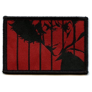 Cowboy Bebop Spike Red Patch Anime Bounty Western Woven Iron On CF2