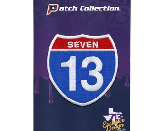 ROAD × CANVAS WNAME IRONCROSS TOP Houston 713 Road Sign Embroidered Iron on Patch BD8 - Etsy