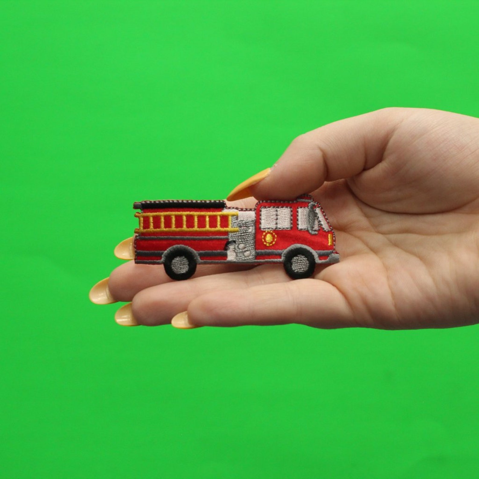 Fire Truck Patch Department Emoji Embroidered Iron On Applique Etsy