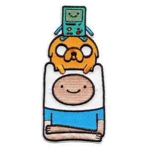Adventure Time Finn Jake BMO Patch Cartoon Network Animation Embroidered Iron On BH5