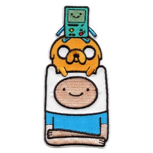 Adventure Time Finn Jake BMO Patch Cartoon Network Animation Embroidered Iron On BH5