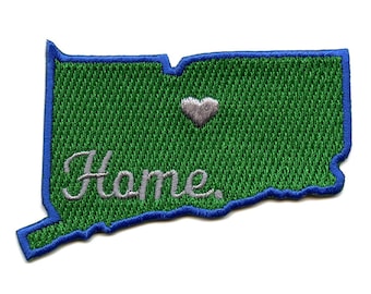 Connecticut State Home Embroidered Iron On Patch AG2