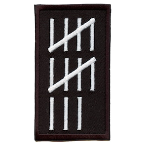 The 13th Amendment Tally Marks Patch Embroidered Iron On BD4