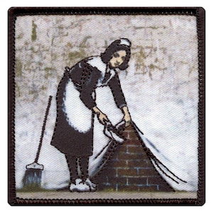 Banksy Camden Maid Photo Patch Artist Painting Embroidered Iron On AA3