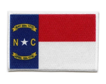 North Carolina Patch State Flag Embroidered Iron On AH6