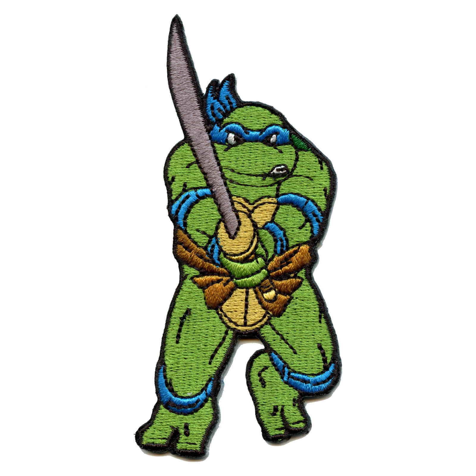Officially Licensed Teenage Mutant Ninja Turtles Leonardo Patch Cartoon Embroidered Iron On BG6