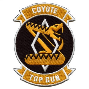 Top Gun Maverick Coyote Badge Patch Classic Pilot Snake Embroidered Iron On BG1