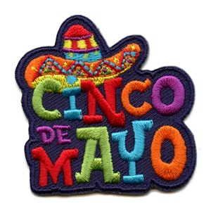 Cinco De Mayo Patch Colorful Fiesta Holiday Embroidered Iron On AC8