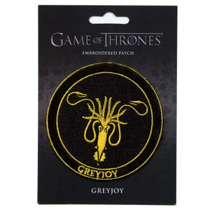Official Game Of Thrones House GreyJoy Patch HBO Tv Show Embroidered Iron On BC5