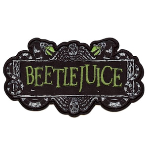 Beetlejuice Marquee Logo Patch Classic Movie Sublimated Iron On BC1