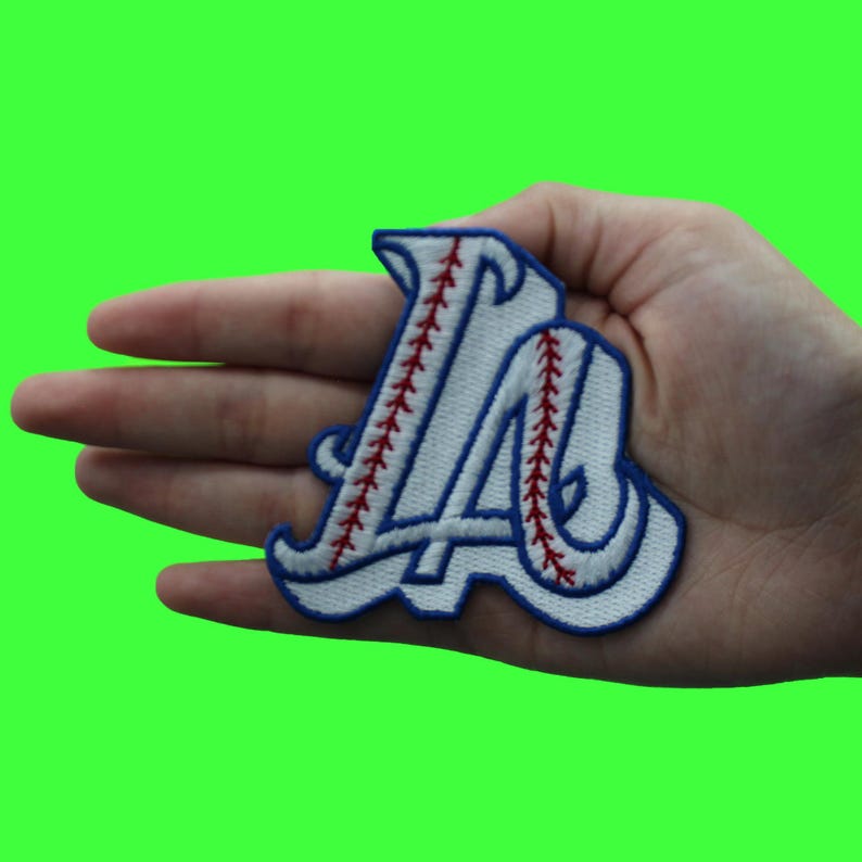 LA Baseball Script Patch Los Angeles Baseball Fan Embroidered Iron on ...