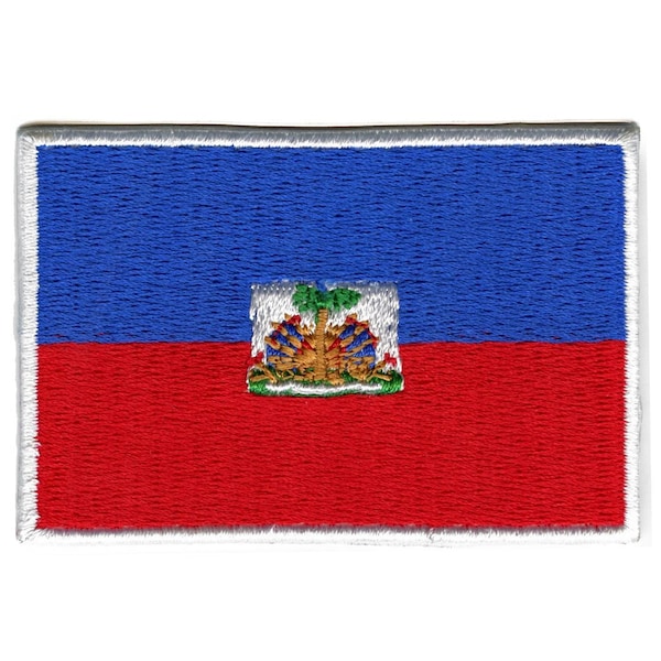 Haiti Flag Patch Country Pride Embroidered Iron On AF4