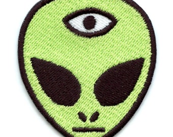 Alien Third Eye Patch Outer Space Wisdom Embroidered Iron On BC3
