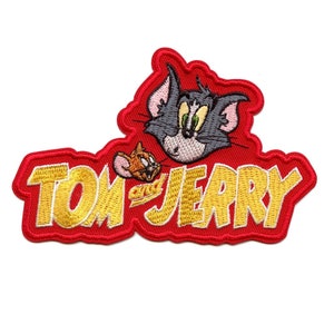 Official Cartoon Patch Tom And Jerry Logo Embroidered Iron On BE6