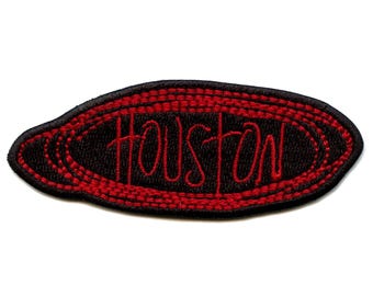 Houston Iconic Script Patch Graffiti Murral Art Embroidered Iron On GA3
