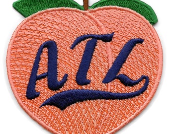 ATL Peach Patch Atlanta Georgia Embroidered Iron On AG2