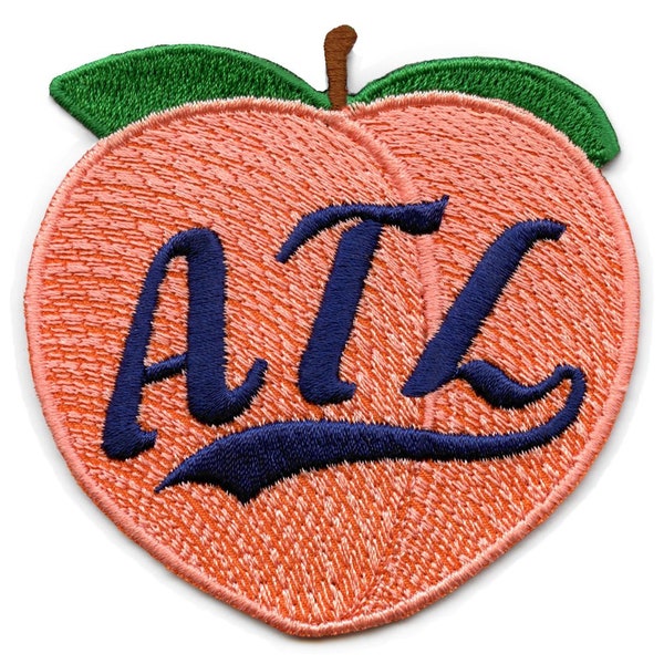 ATL Peach Patch Atlanta Georgia Embroidered Iron On AG2