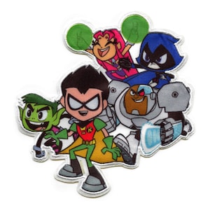 Teen Titans Go! Full Group Patch DC Cartoon Network Embroidered Iron On BE6
