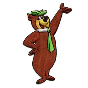 Parche oficial del oso Yogi con dibujo animado de cuerpo entero bordado para planchar BG6