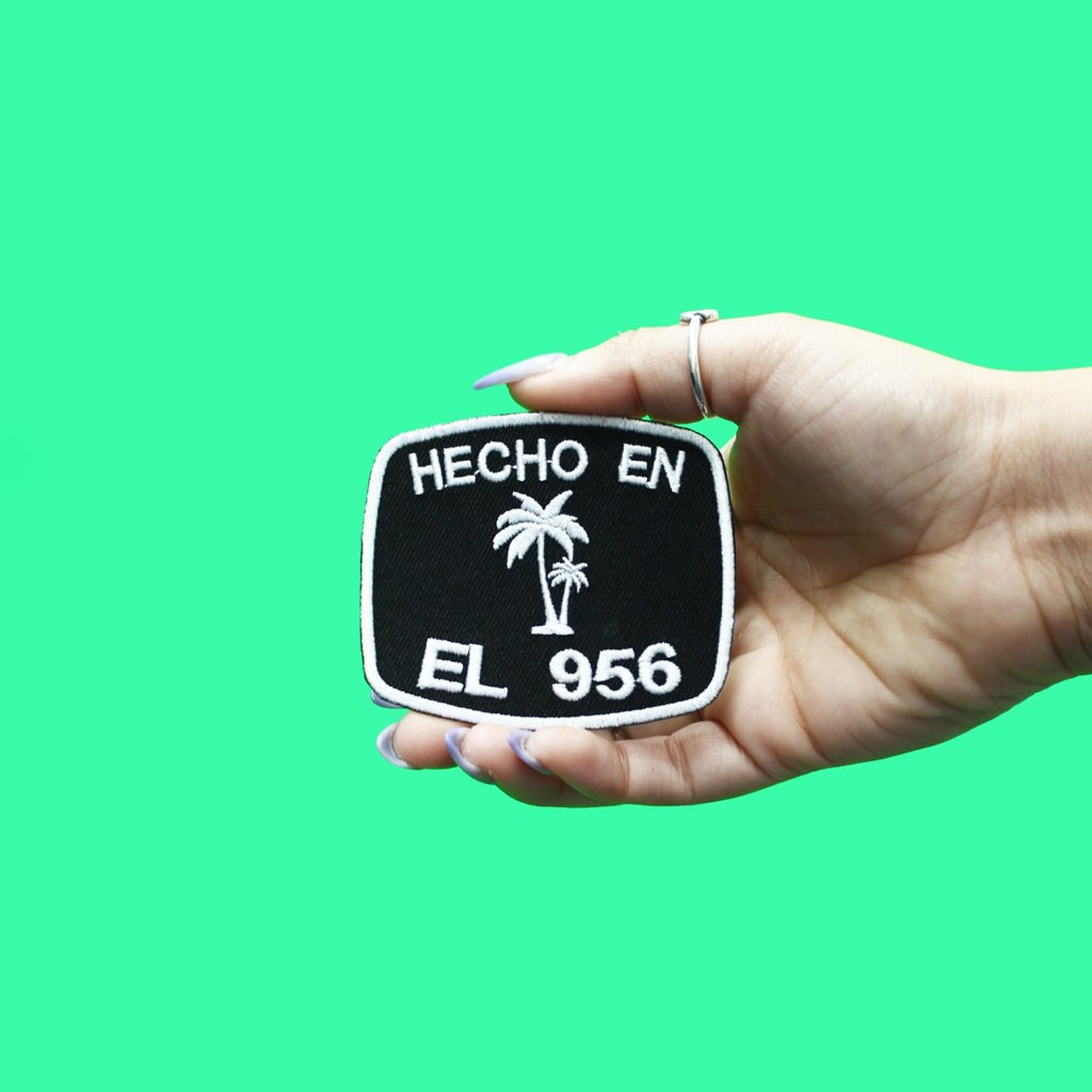 Hecho En El 956 Patch Area Code Embroidered Iron On BC8 Etsy